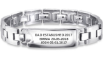 C851-C24086C - Personalized Stainless Steel Men's Bracelet 22CM 2.5THICK