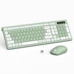Wireless Keyboard And Mouse Combo 2.4G Full Size Silent Keyboard With Fn Multimedia Keys For Office And Home 3-LEVEL Dpi Adjusta