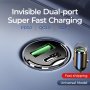 New Car-mounted Pull-ring Car Charger Pd+usb Fast Charging MINI Hidden Super Charger Car Mobile Phone Charger