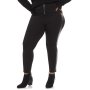 Donnay Plus Size Waist Enhancer Treggings Pu Insets - Black
