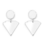 Silver Tone Geometric Earrings