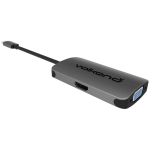 Volkanox Core Video Series USB Type-c To HDMI + Vga Converter 10CM Charcoal