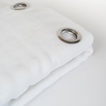 Amalfi Eyelet Unlined Curtain - White - 270 X 255CM