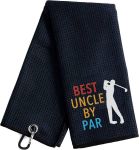 Golf Towel Funny Slogan- Best Uncle By Par