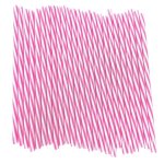 Plastic Pink Stripe Straws Pack Of 25