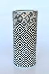 Black & White Geometric Umbrella Stand 46X20.5