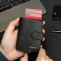 1pc Men's Business Fashion PU Leather Card Bag Multifunctional Large Capacity Money Wallet Trendy Portable Money Clip With Bucket Ideal Gift For Men