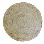 Light Natural Grass Woven Rug - Large - 180 Cm Diameter