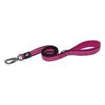 Kruz Pet 4" Long Reflective Heavy Duty Click Lock Hook Leash Strong Secure Nylon Safety Lead With Locking Carabiner Clip Pet Lea