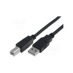 Vcom USB Am bm 2.0V Black 1.8M Cable - Gold Choice