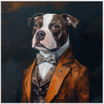 FSC2387 Printed Panel Staffordshire Terrier