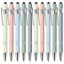 10-PACK Metal Retractable Ballpoint Pens With Touchscreen Stylus Tips - Medium Point Smooth Writing Anti-slip Grip Compatible With Various Devices - Ideal For Everyday