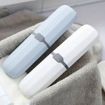 Compact & Portable Toothbrush Case - Leak-proof Multi-use Travel Organizer For Toothpaste Cutlery & Pencils - Sleek Design With