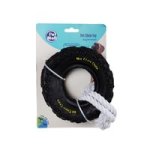 Dog Chew Toy - Tire - Bpa-free Plastic - Black - 2 Pack