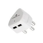 Volkano Current Series Double USB Wall Charger With 3 Pin Plug - Ns