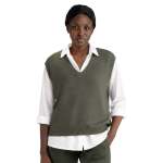 Double Layered Vest And Shirt - Olive Free