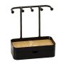 Jewelry Organizer Drawer Double Layer Storage For Necklaces Black