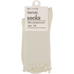 Clicks Trendy Socks Solid Cream With Edge 3-6