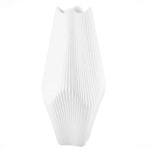 Vase Lamellen Ceramics White 30CM