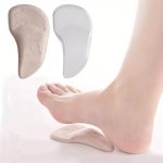 2PCS Silicone Arch Support Insoles Transparent Non-slip Forefoot Pads Self-adhesive Foot Pads Suitable For High-heeled Shoes