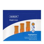 Marlin Bright Liners Highlighter 10'S Orange Pack Of 6