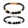 Killer Deals Unisex Braided Vegan Leather Steel Bracelet- M/l - Best Bargains Online