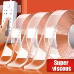 Nano Tape Super Strong Double Sided Tape Extra Strong Adhesive Non-slip Tape Waterproof Transparent Tape For Kitchen Bathroom Wo