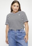 Calvin Klein Plus Ck Embro Badge Regular Tee - Ck Black Bright White Stripe