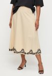 Edit Embroidered Hem Circle Skirt Co-ord - Natural