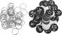 50 Pcs Plastic Numbered Key Tags With Rings 3CM Round Luggage Labels
