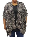 Ladies Printed Kimono - 60 Blk wht