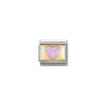 Composable Classic Link Pink Glitter Heart