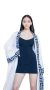 White Kimono With Black And White African Trim