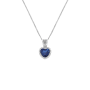 Sterling Silver Cubic Zirconia Heart Pendant