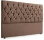 Bell A Deep Buttoned Velvet Headboard Brown Queen Bed Frame Furniture Accessories Foam