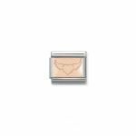 Rose Gold Flying Heart Link