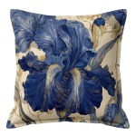 Iris Nocturne Scatter Cushion - Double-sided Print Feather Inner