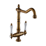 B Series - Brass Large Spout Dual-lever Swivel Mixer