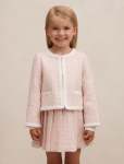 Audrey Girls Tweed Jacket - 10-12 Yrs Pink gold Set