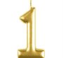 Casey 10CM Gold Numerical Birthday Candle NR.1