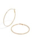Goldair Gold White Enamel Outline Hoop Earrings