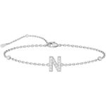 Initial Pendant Bracelet - Silver - S925 Sterling