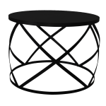 Cross Coffee Table - Sandpaper Black