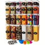 Plastic Food Storage Container Set With Sealing Lids - Hand Washable Reusable Square Lids BPA-Free Plastic Rice And Grain Storage Boxes - Sealed Food