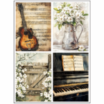 Tear Resistant Deco Print A6 Distressed Country