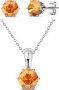 DESTINY Tangerine Set With Crystals From Swarovski In A Macaroon Case