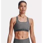 Under Armour Women's Crossback Mid Heathered Bra - Grey - Large