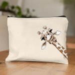 Giraffe Print Makeup Bag Zipper Bag Cosmetic Travel Bag Coin Purse Pencil Pouch Stationery Supplies Bag Teacher Gift Multi-purpo