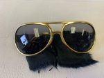 70S Elvis Glasses Gold