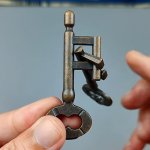 1 PC Alloy-key Lock Zinc Alloy Unlocks Kong Ming Lock Magic Alloy Educational Toy Nine Consecutive Intelligence Unring Clasp